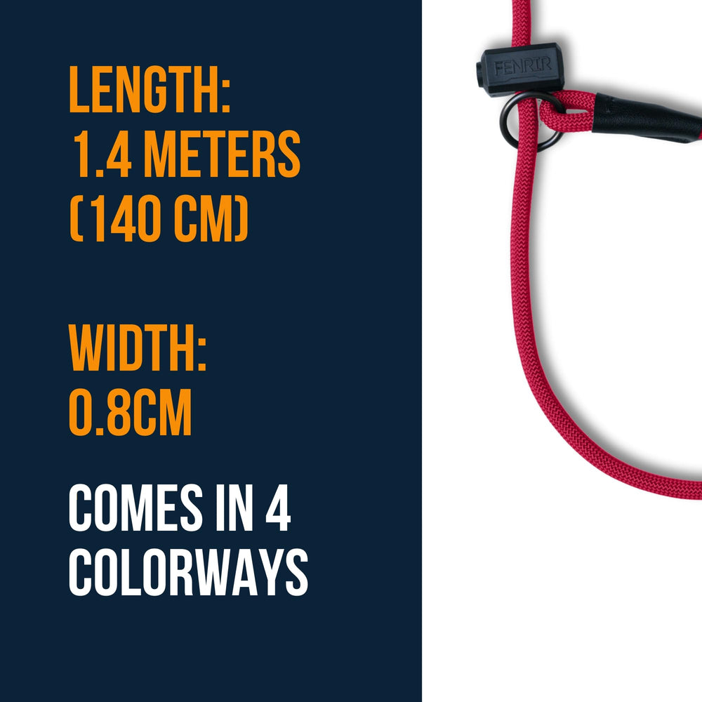 Fenrir Slip Leash adjustable feature close-up, fit any dog for outdoor runs.