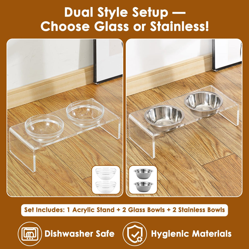 Feoyoho anti-slip base prevents tipping during pet mealtime