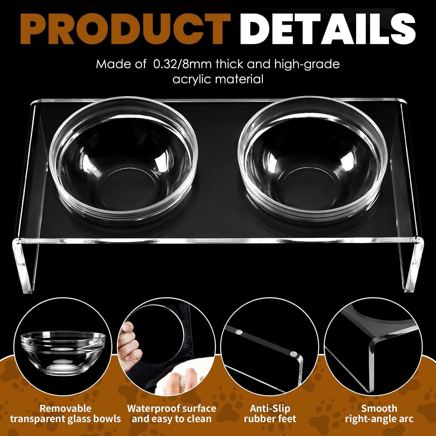 Feoyoho easy-clean bowls, dishwasher safe for quick maintenance