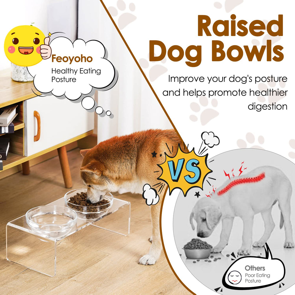 Feoyoho glass bowls with 4-cup capacity for versatile meals.