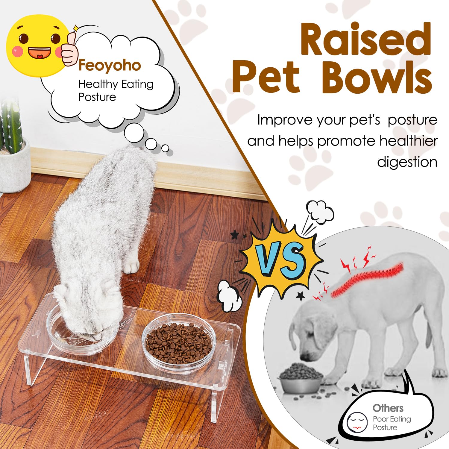 Feoyoho non-slip base keeps the stand steady during mealtime