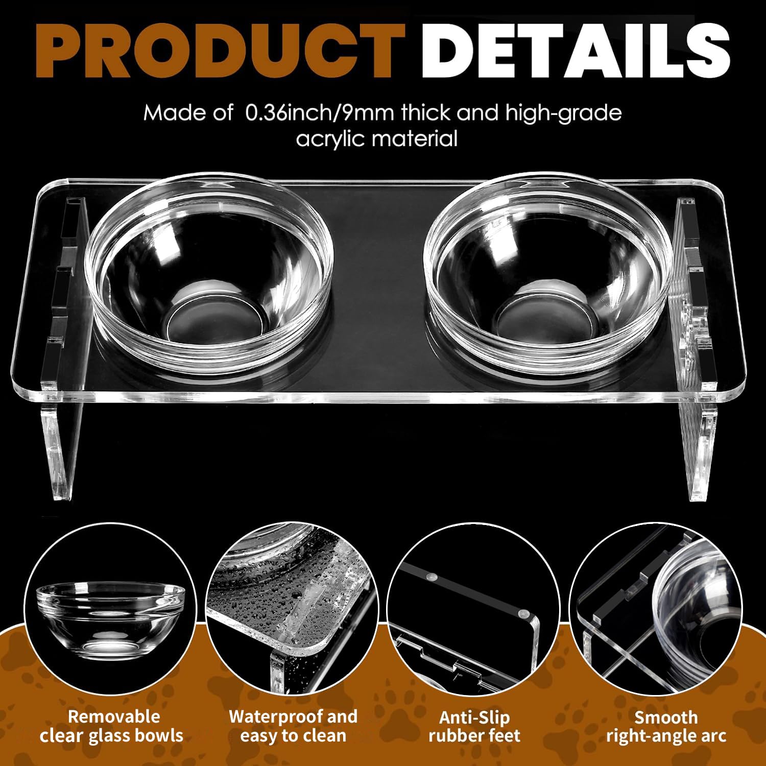 Feoyoho rounded edges add safety for curious puppies and kittens
