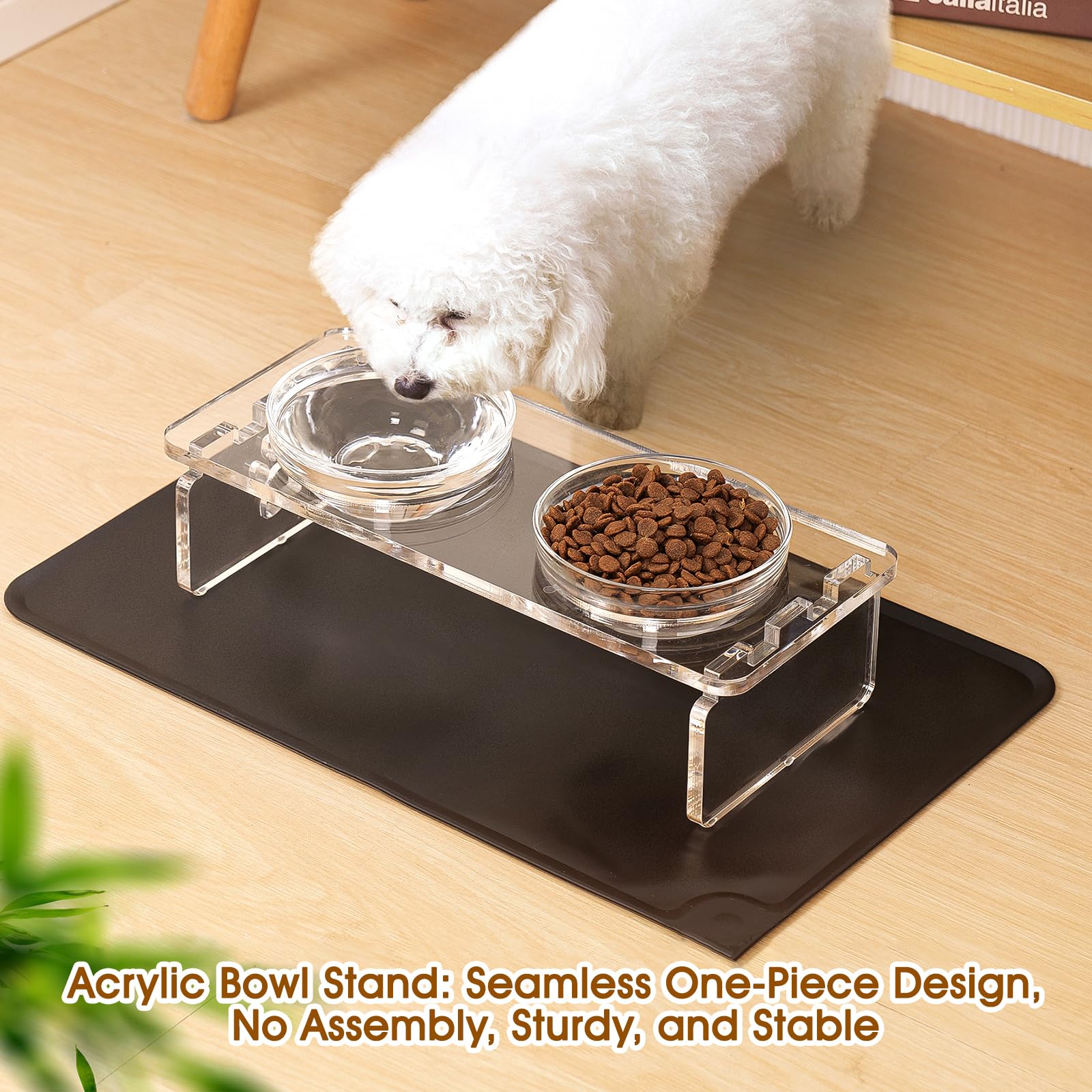 Feoyoho stainless steel bowls removable for easy cleaning after meals