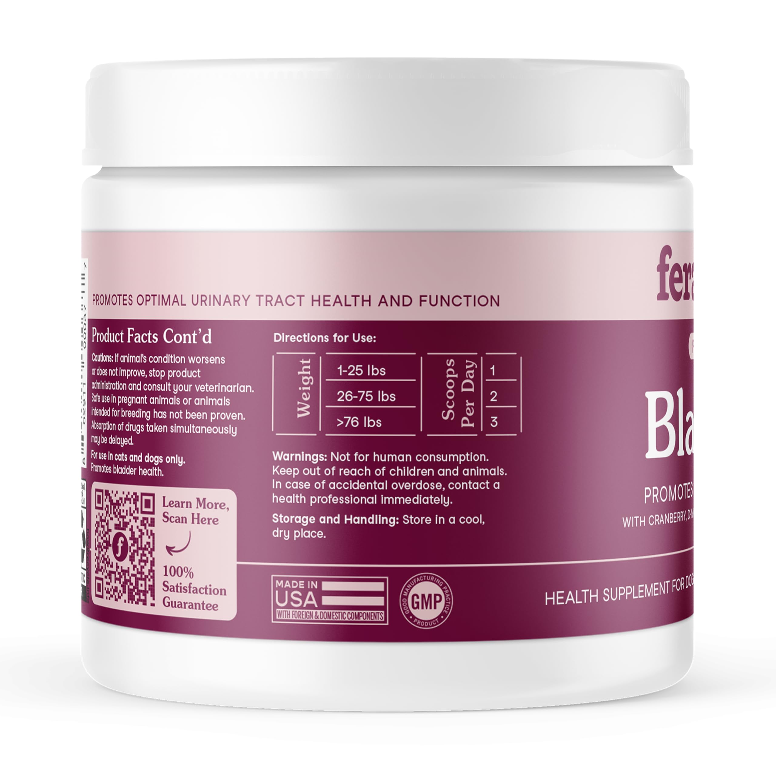 Fera Pets Focus on kidney and bladder balance for urinary health.
