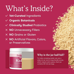 Close-up of Cordyceps ingredients in Fera Pets Cat Kidney Support Powder for kidney support.
