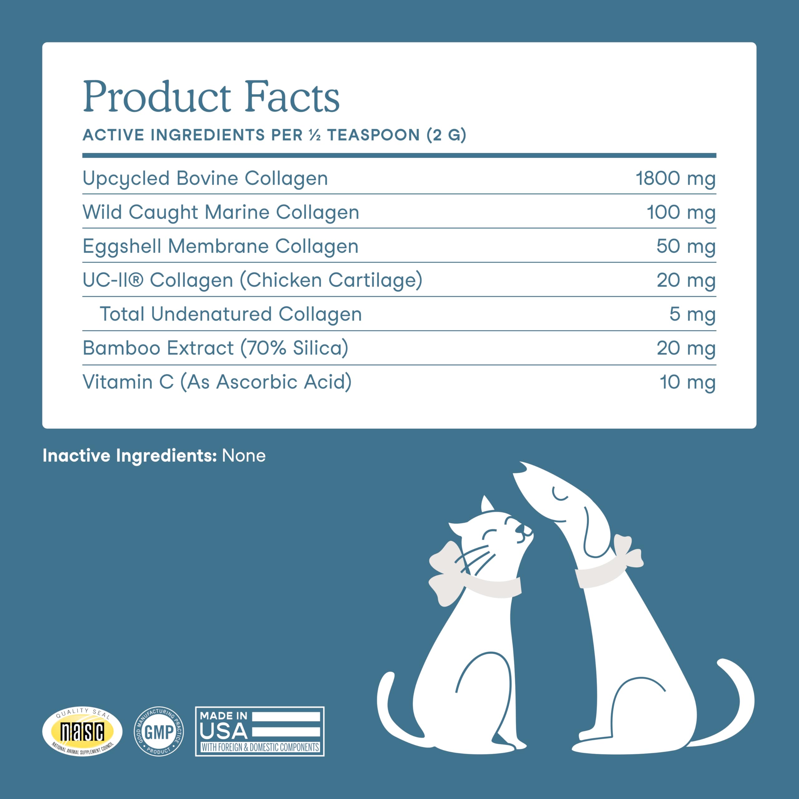 Fera Pets Collagen Powder packaging emphasizes sustainable sourcing