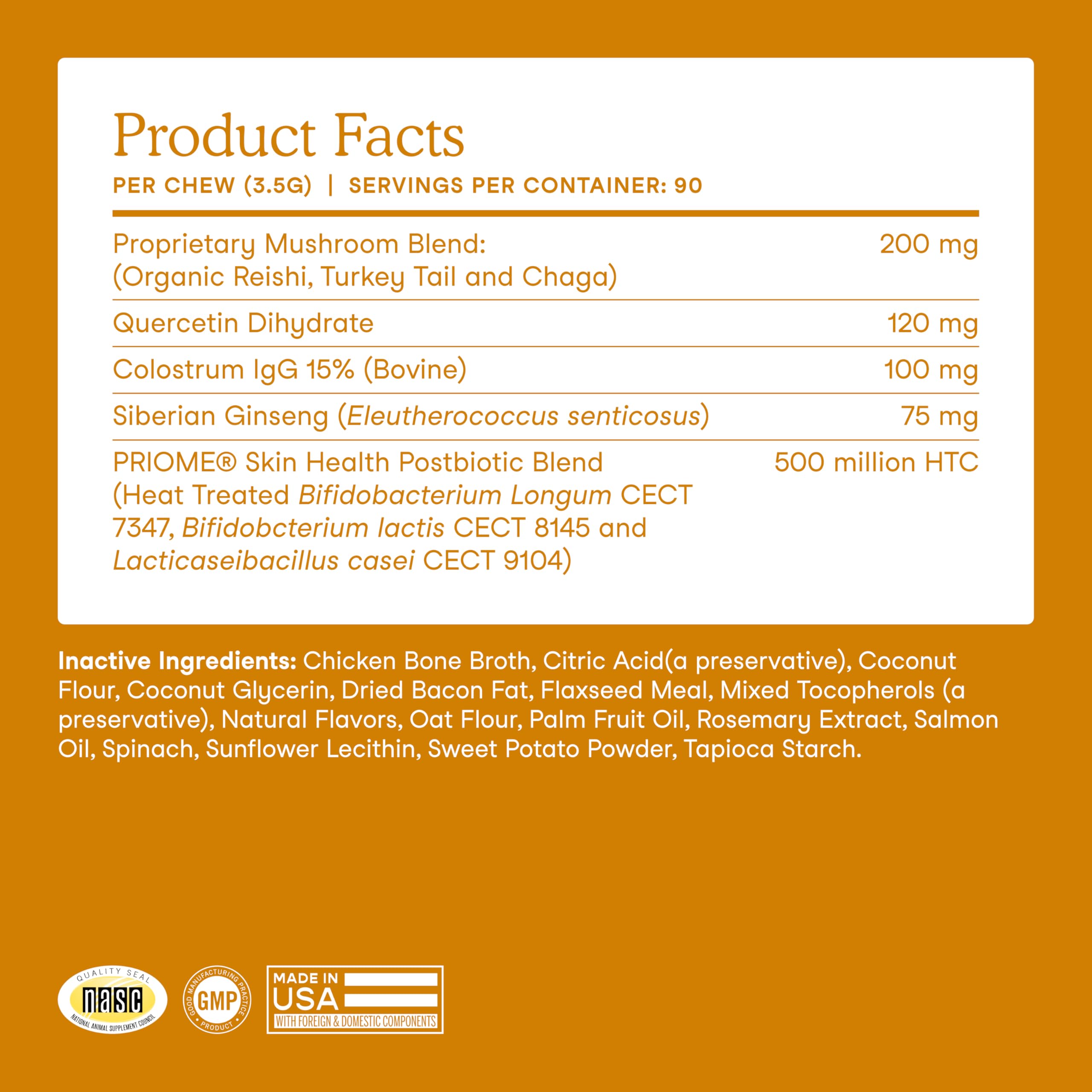 Fera Pets chews support skin comfort and gut balance.