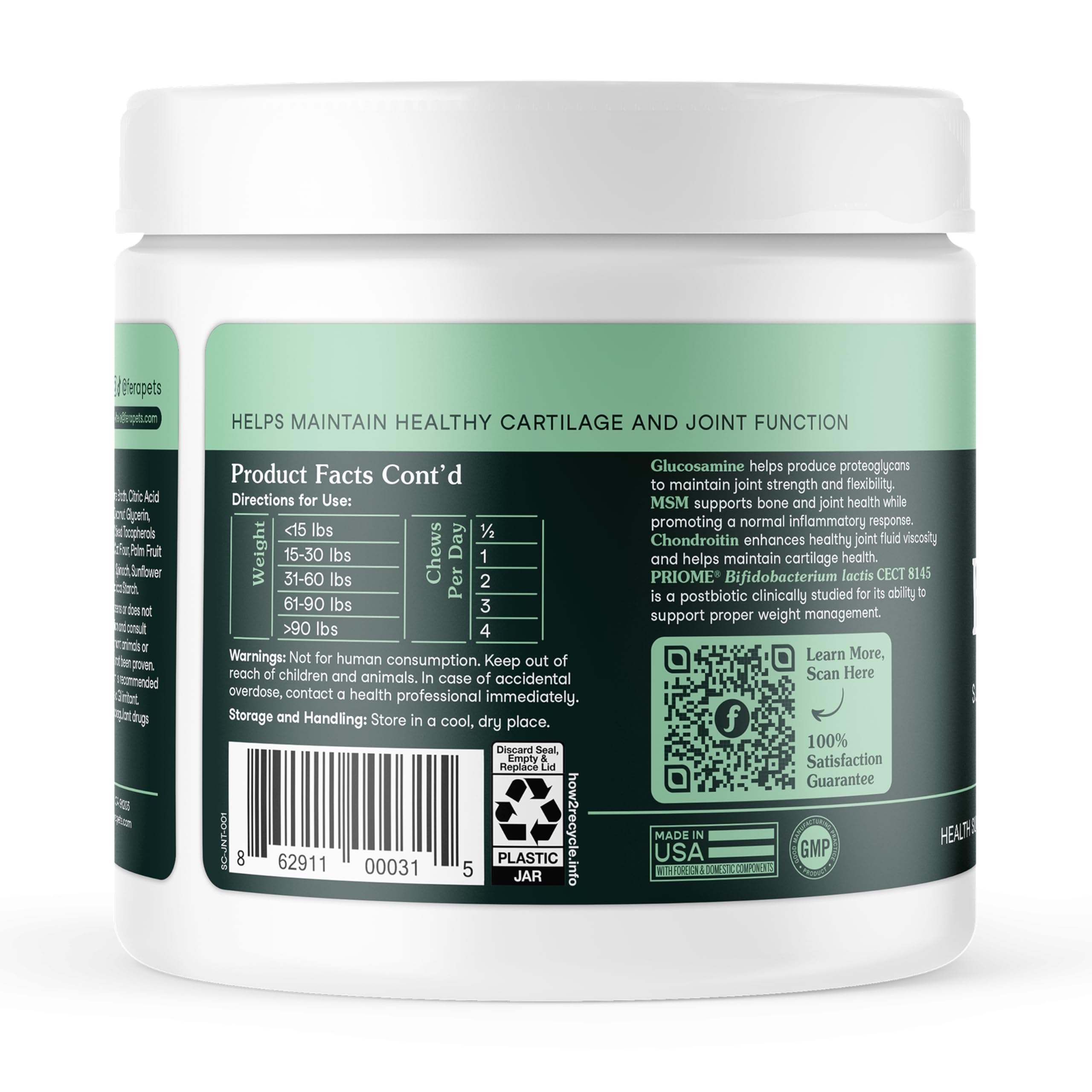Fera Pets easy-dosing chews designed for hassle-free daily use.