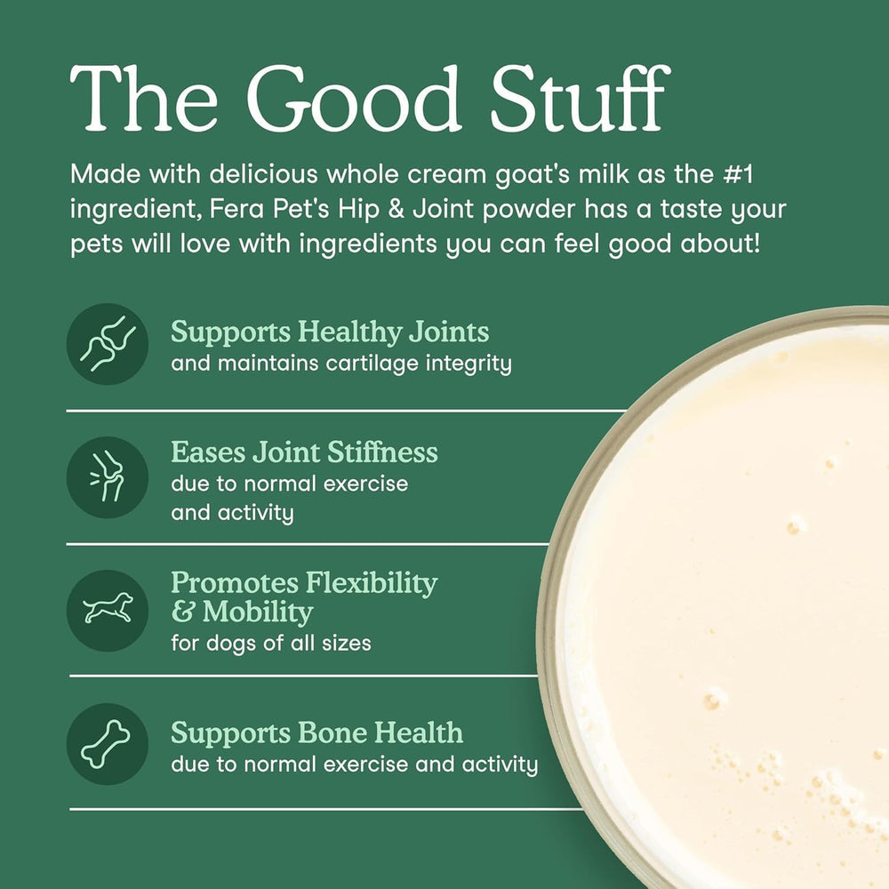 Fera Pets Goat Milk 1 tsp serve for easy daily dosage.