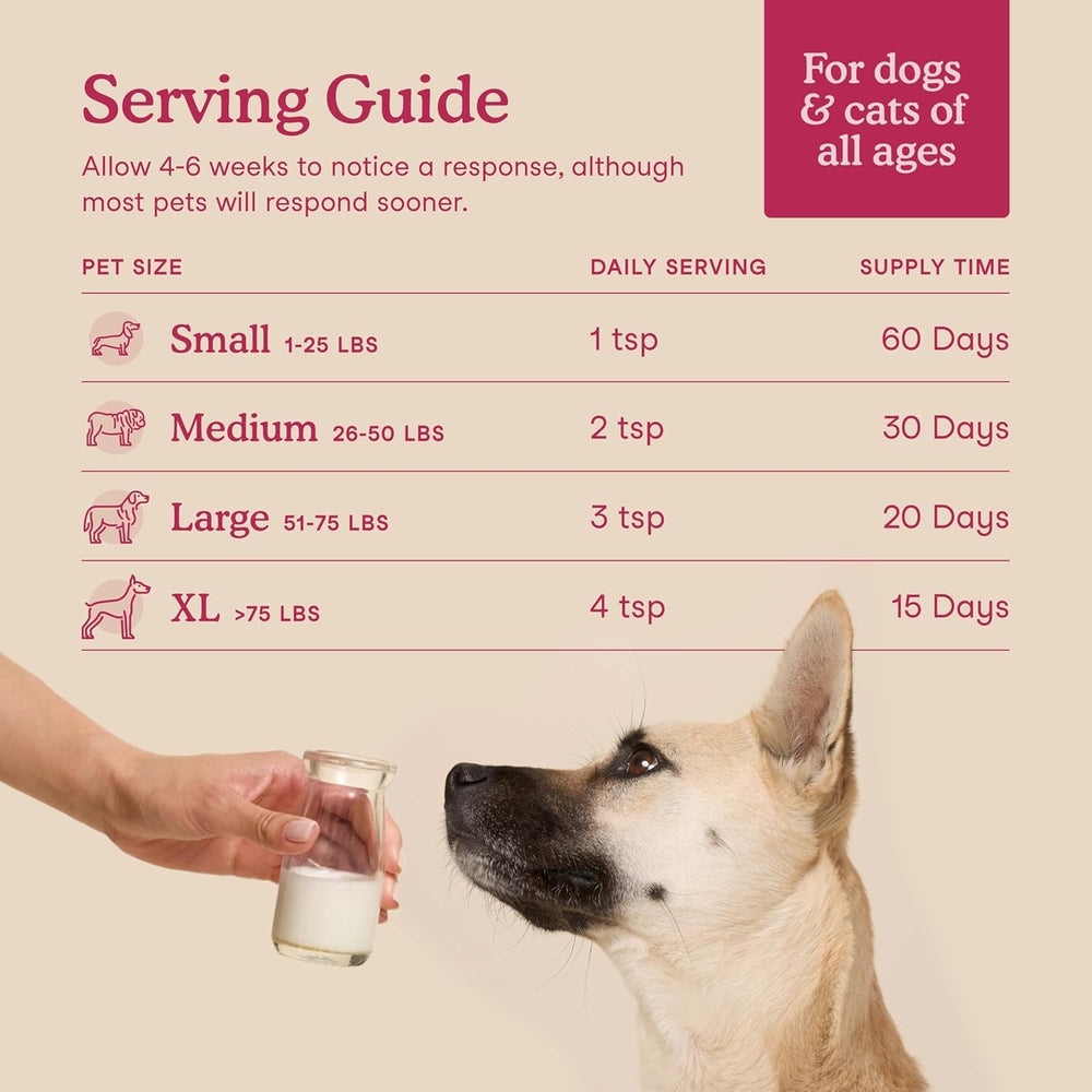 Fera Pets Skin Coat Topper dish serving ready to mix into meals.