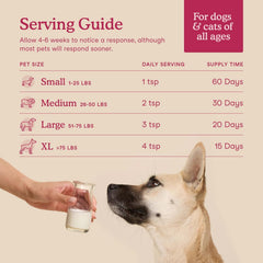 Fera Pets Skin Coat Topper dish serving ready to mix into meals.