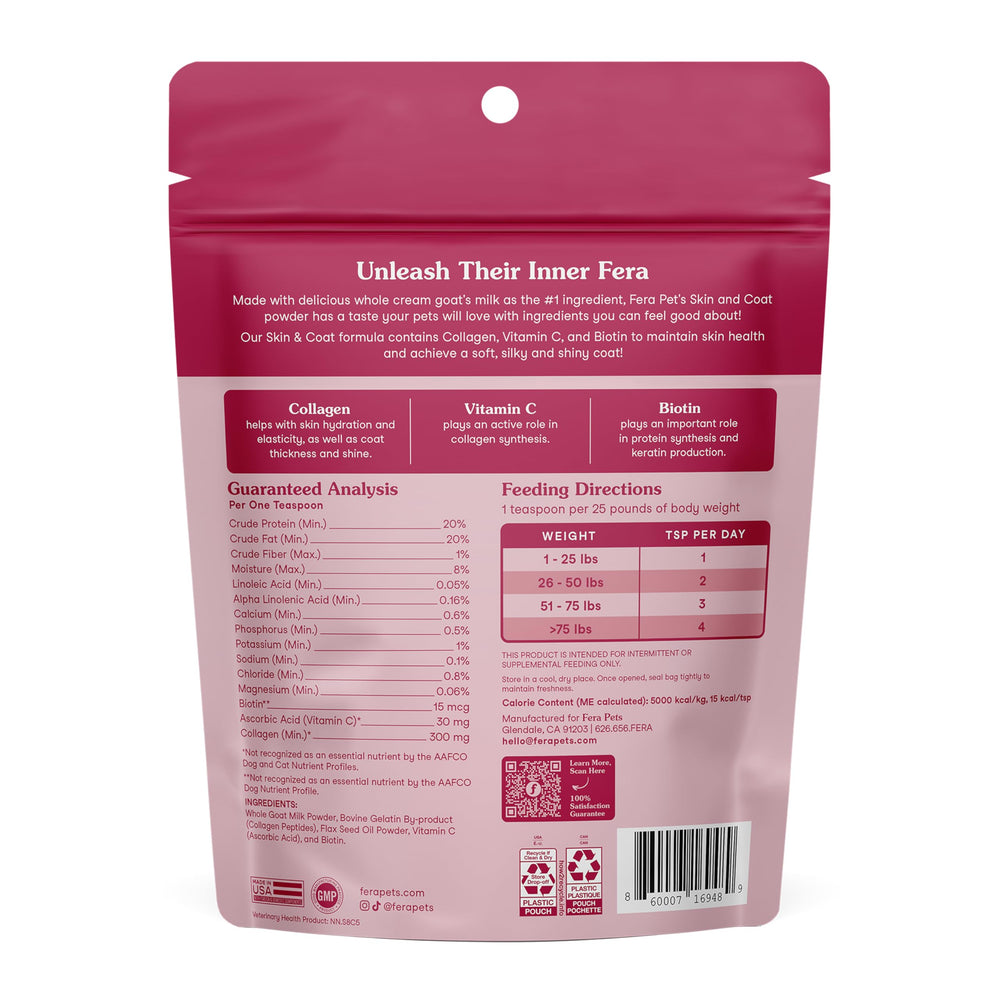 Fera Pets Spoon serving image demonstrates simple daily dosing for pets.