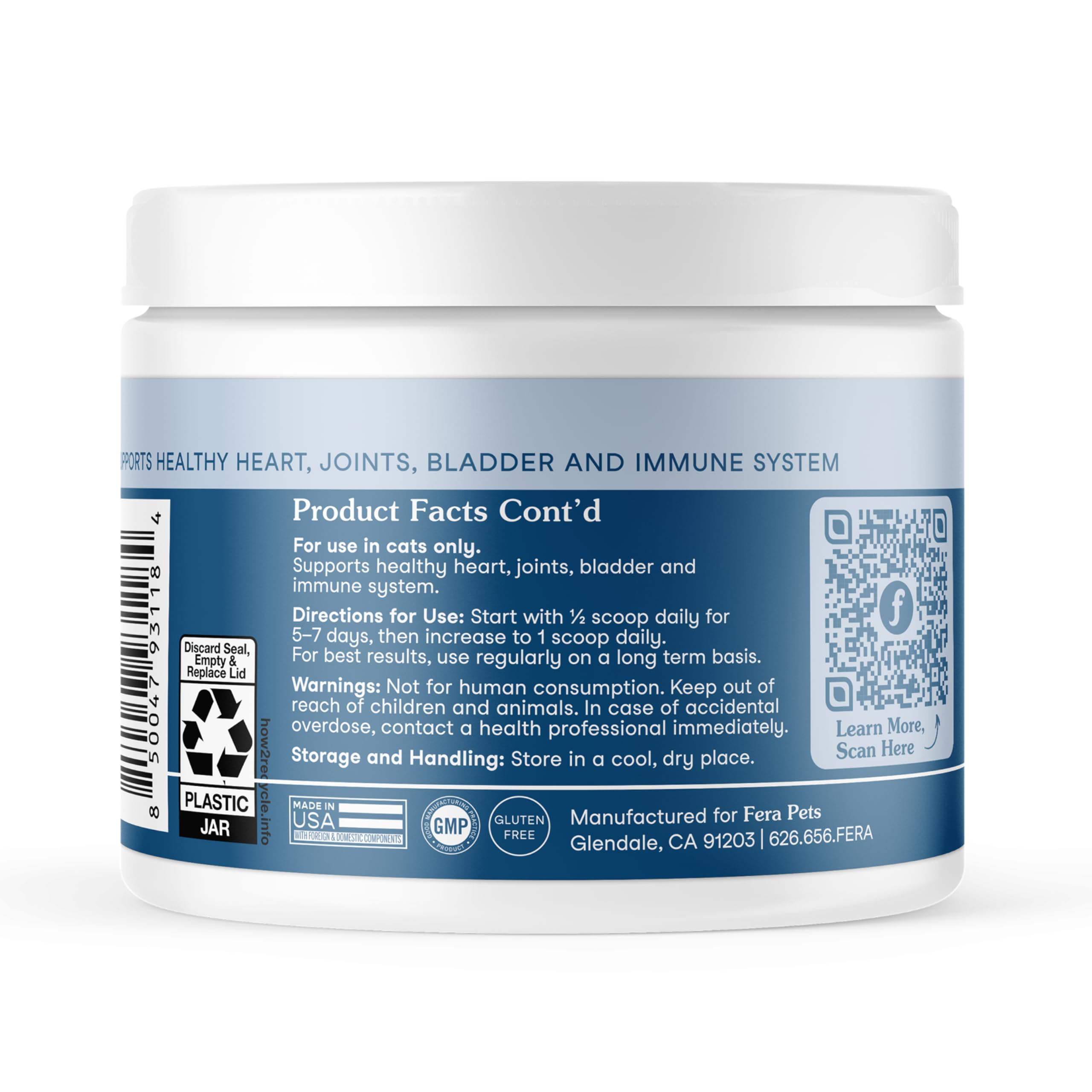 Algal DHA and nutrients in Fera Pets Wellness Blend.
