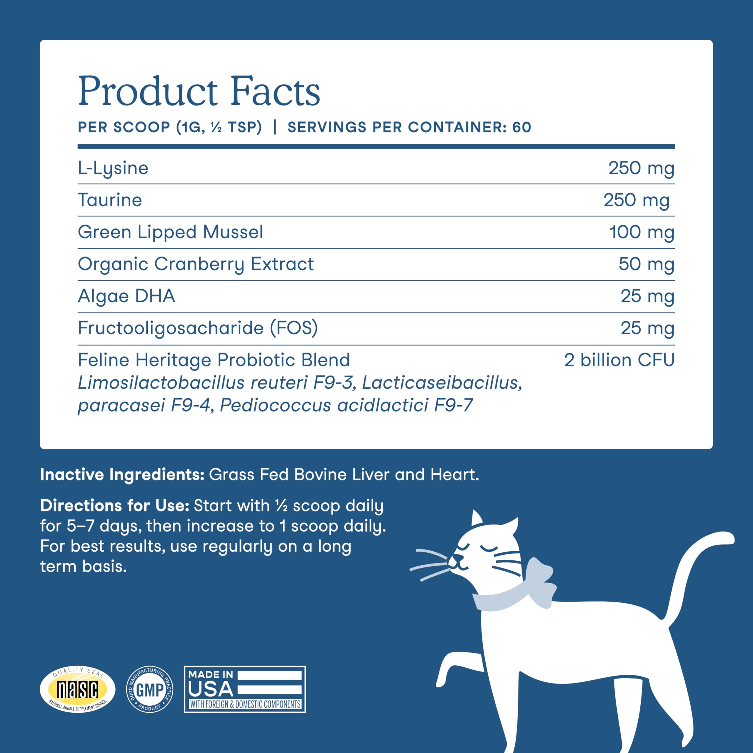Green Lipped Mussel and DHA in Fera Pets Wellness Blend.