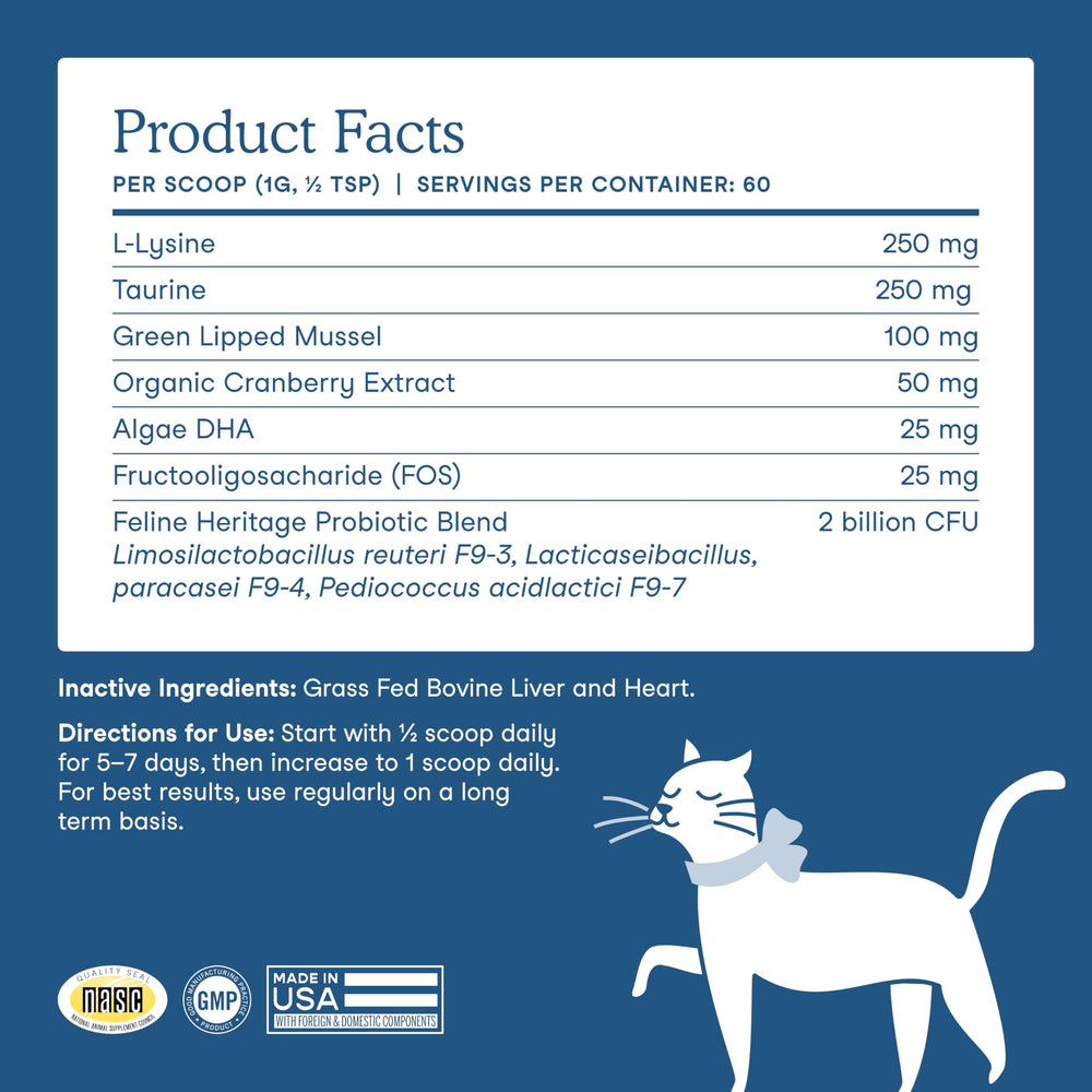Green Lipped Mussel and DHA in Fera Pets Wellness Blend.
