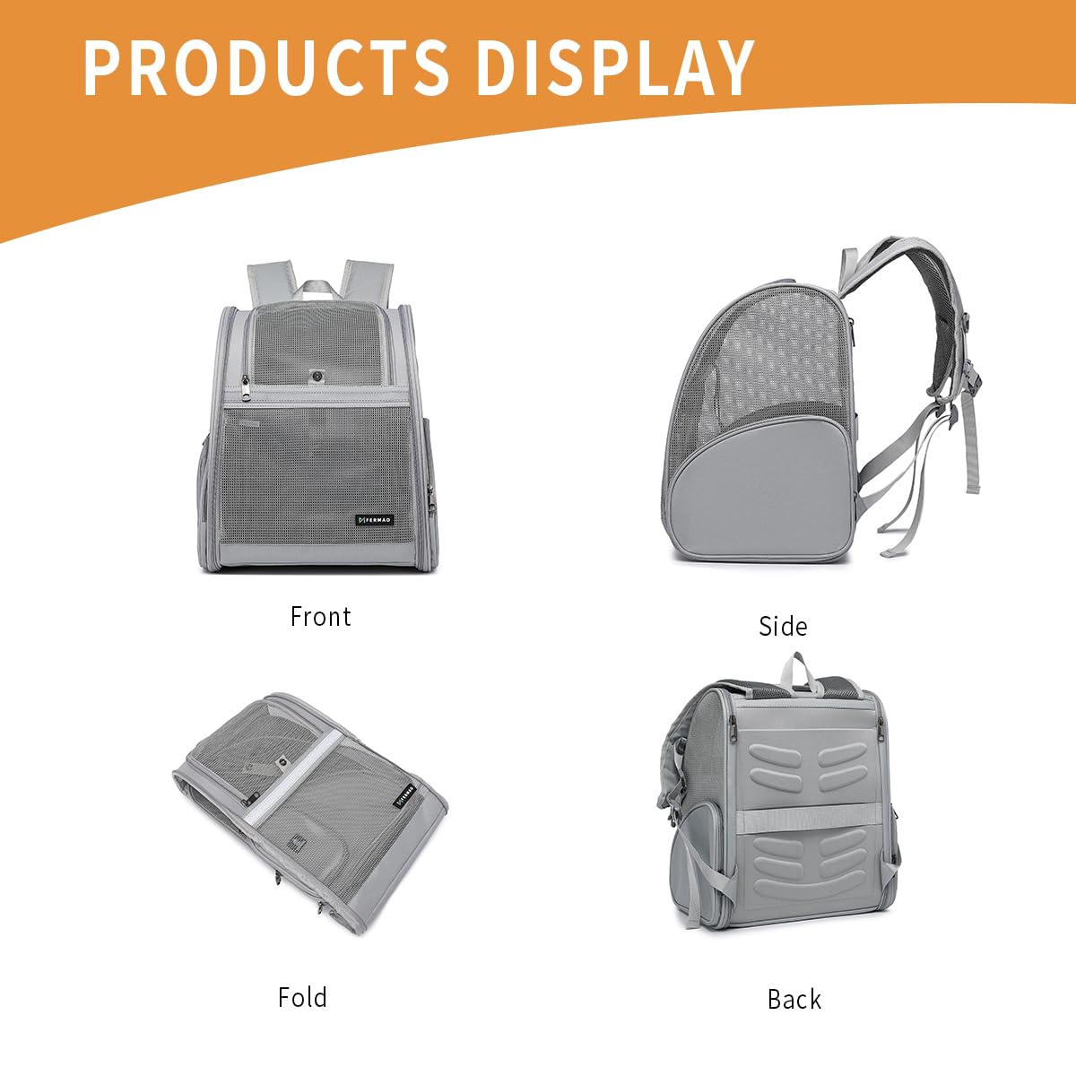 FERMAO zipper pockets and water bottle pocket for essentials on trips