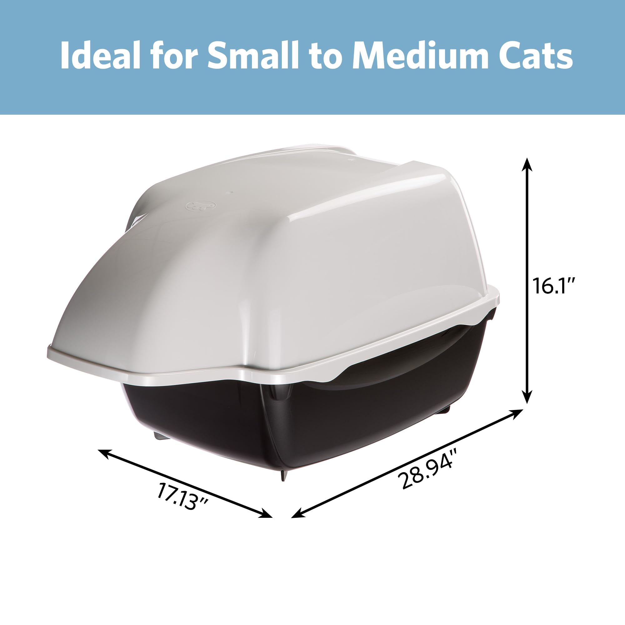 Ferplast Cosmic litter box's top detaches for quick cleaning
