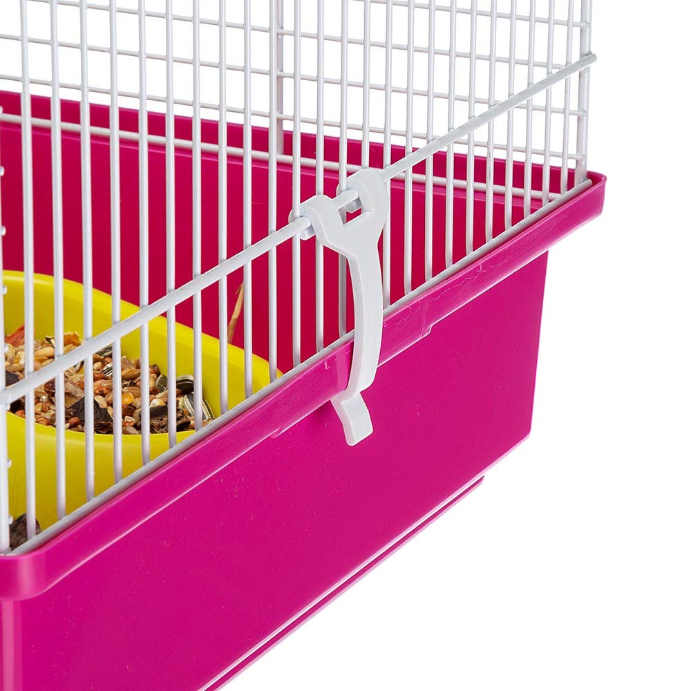 Ferplast Laura hamster cage accessories bundle includes feeding bowl and water bottle.