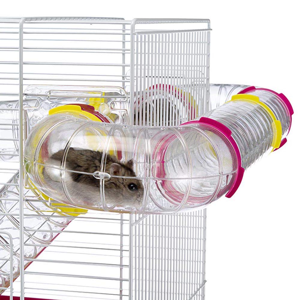 Ferplast Laura hamster cage dimensions 18.11L x 11.61W x 14.76H.