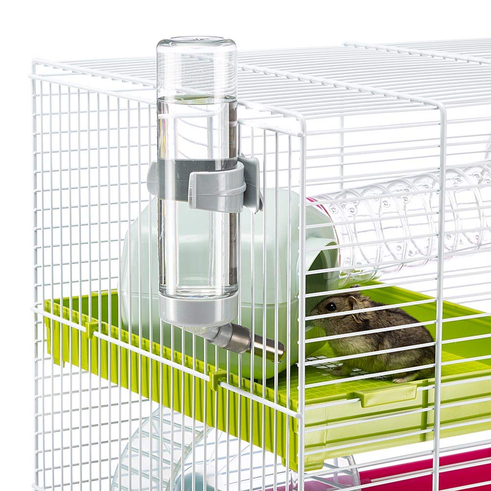 Ferplast Laura hamster cage play tubes encourage exploration and activity.