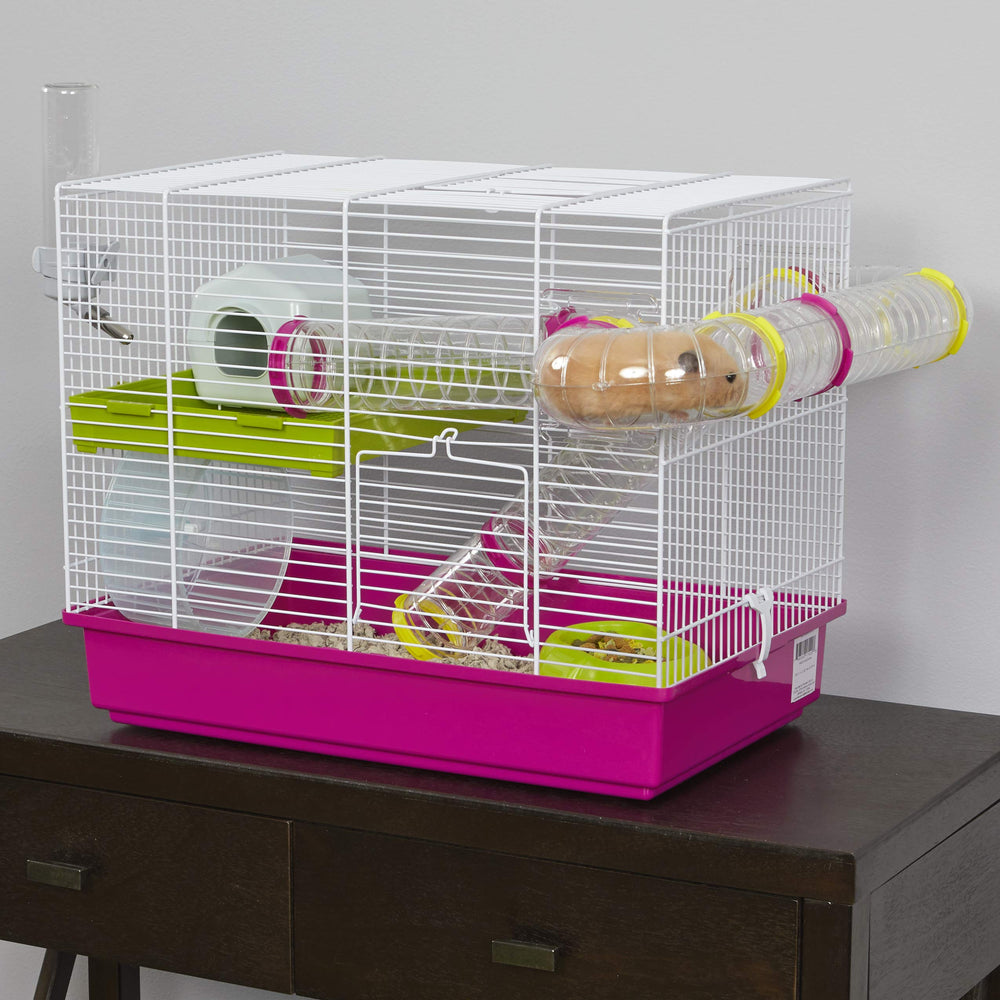 Ferplast Laura hamster cage top view shows access doors for easy daily cleaning.