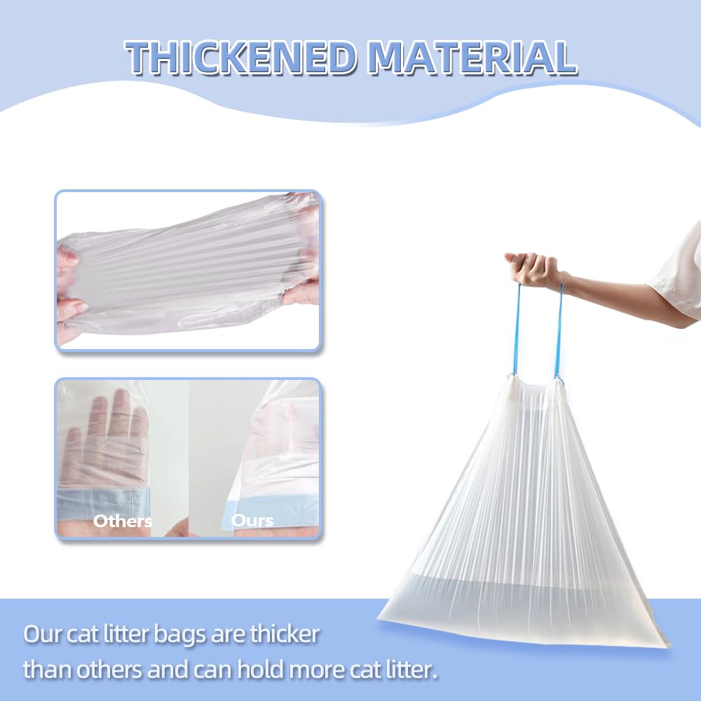 Ferypet drawstring waste bags enable quick knot-and-toss for clean hands.