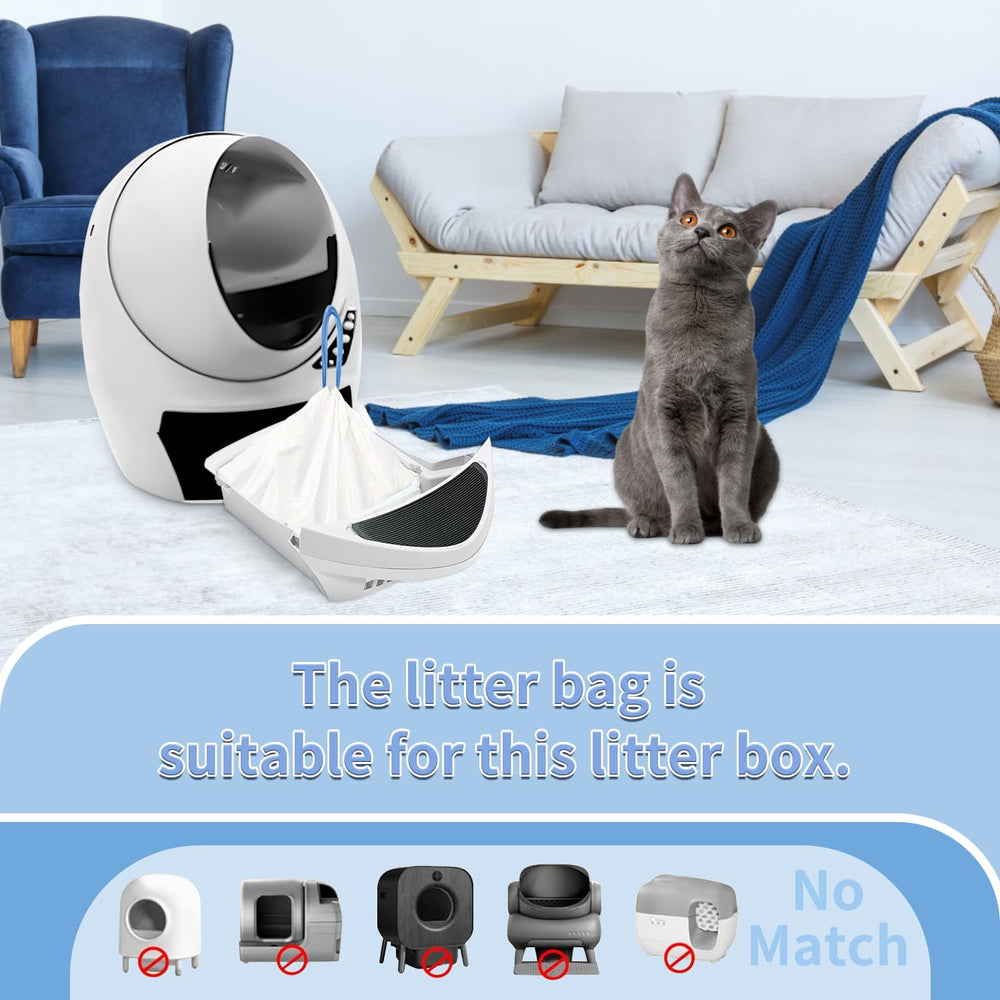 Ferypet Litter-Robot compatible bags fit 3/4 models for easy cleanup.
