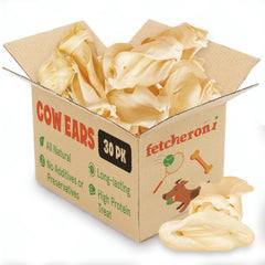 Fetcheroni Cows Ears large-dog-chew — natural, long-lasting chew for strong chewers.