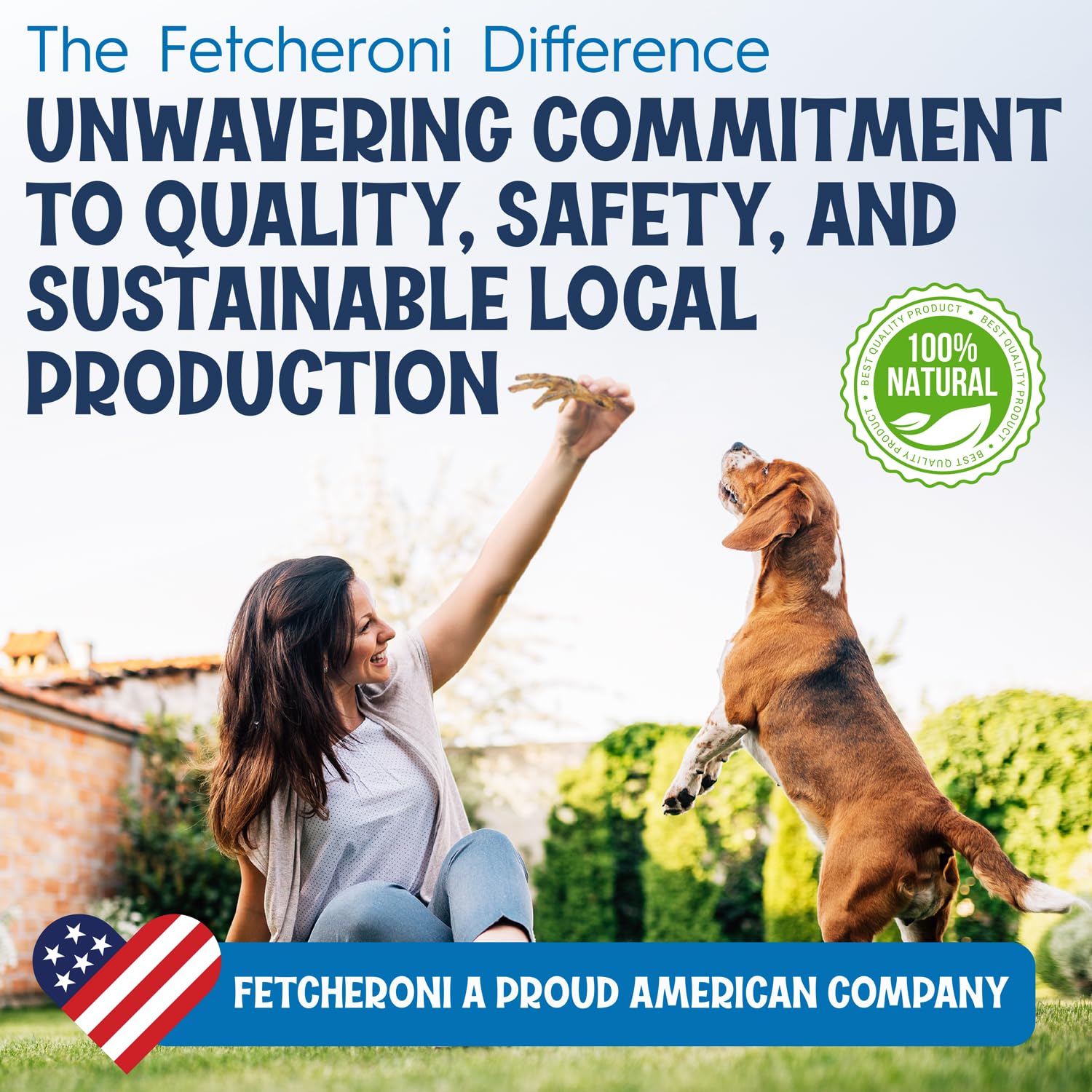 Fetcheroni USA-made in USDA-certified facilities seal signals safety and quality