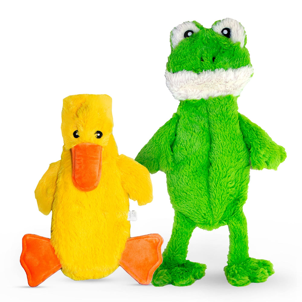 FGA MARKETPLACE Duck and Frog flat toy, 21in, for quiet, mess-free play.