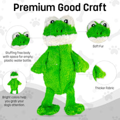 FGA MARKETPLACE Duck and Frog toy with no stuffing for leak-free cleanup.