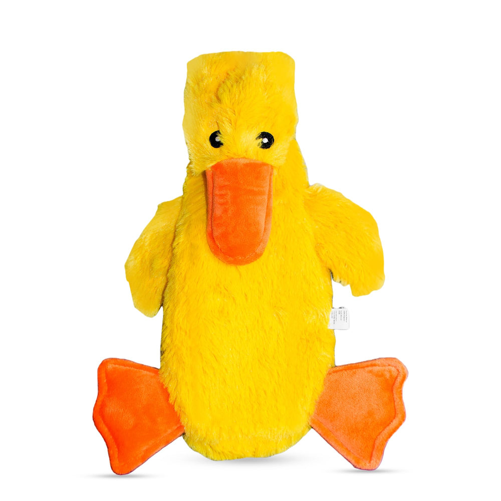 FGA MARKETPLACE Duck Flat No-Squeak Toy closeup shows silent play design for calm, mess-free fun