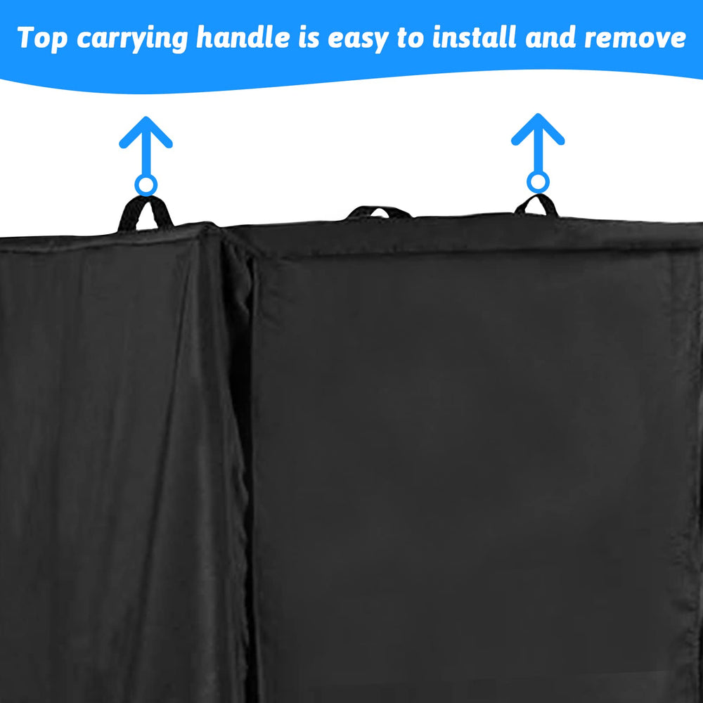 Fhiny Bird Cage Cover edge stitching and durable nylon material.
