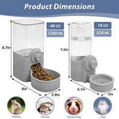 Fhiny bunny food dispenser 1200ml capacity helps longer intervals between fills