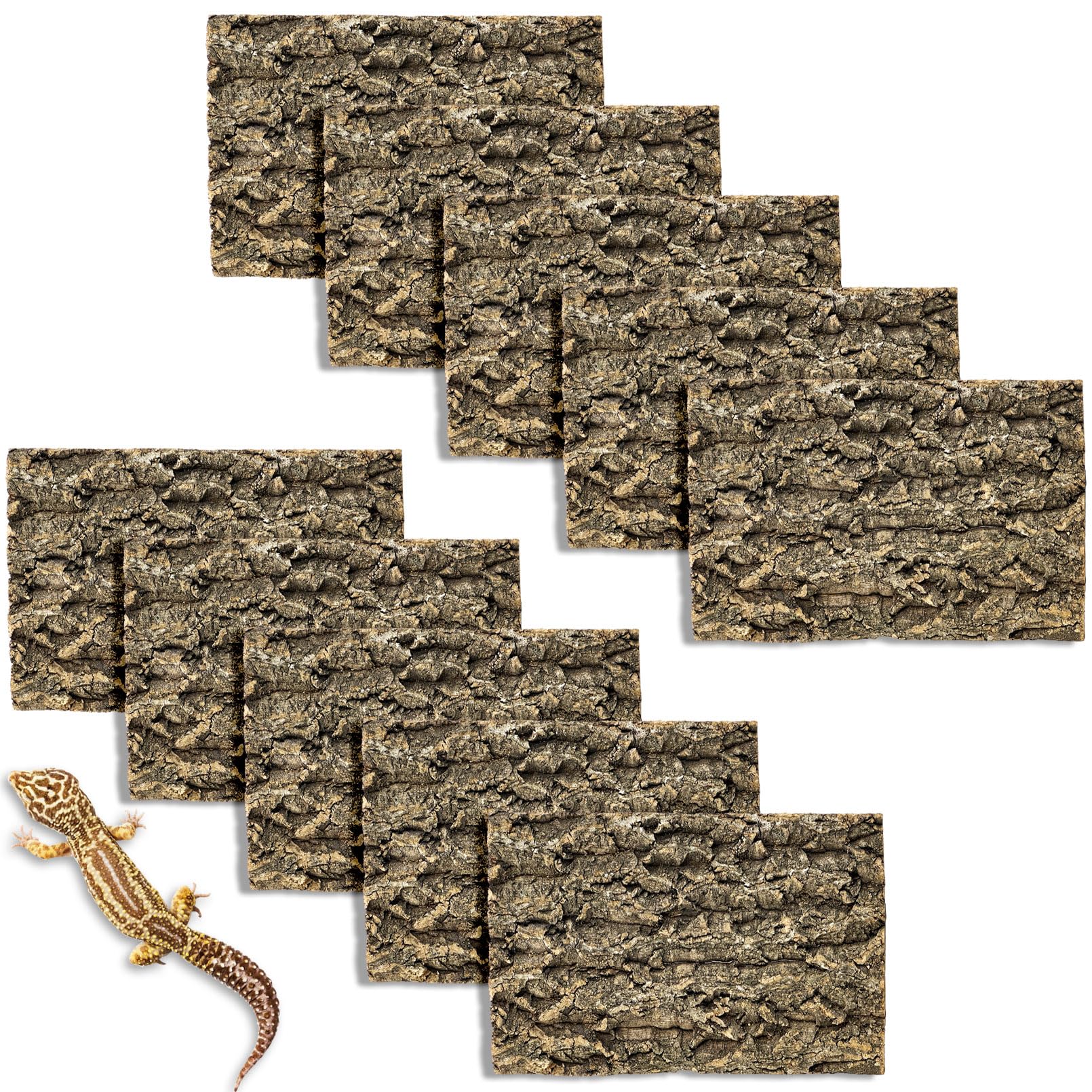 Fhiny cork bark background 11.6x7 terrarium backdrop offers natural climbing surface