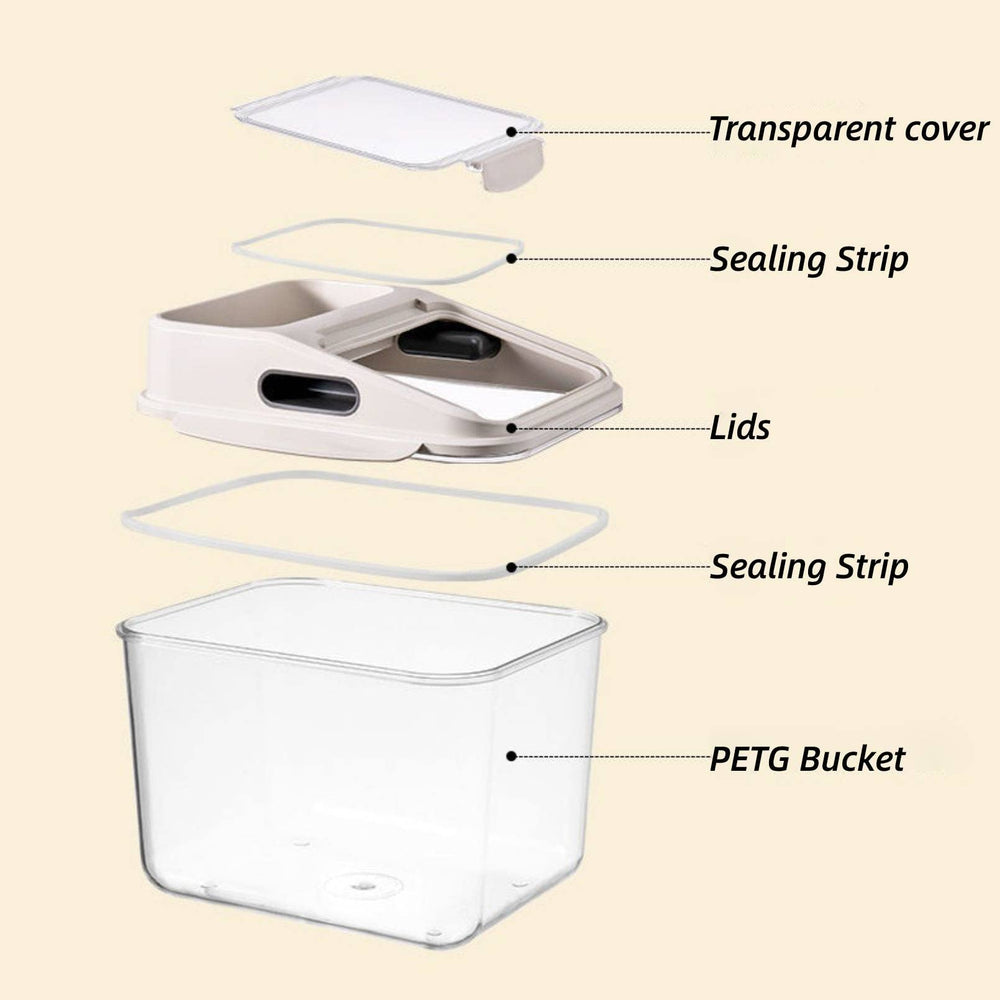 Fhiny dog food storage container versatile use for different dry foods