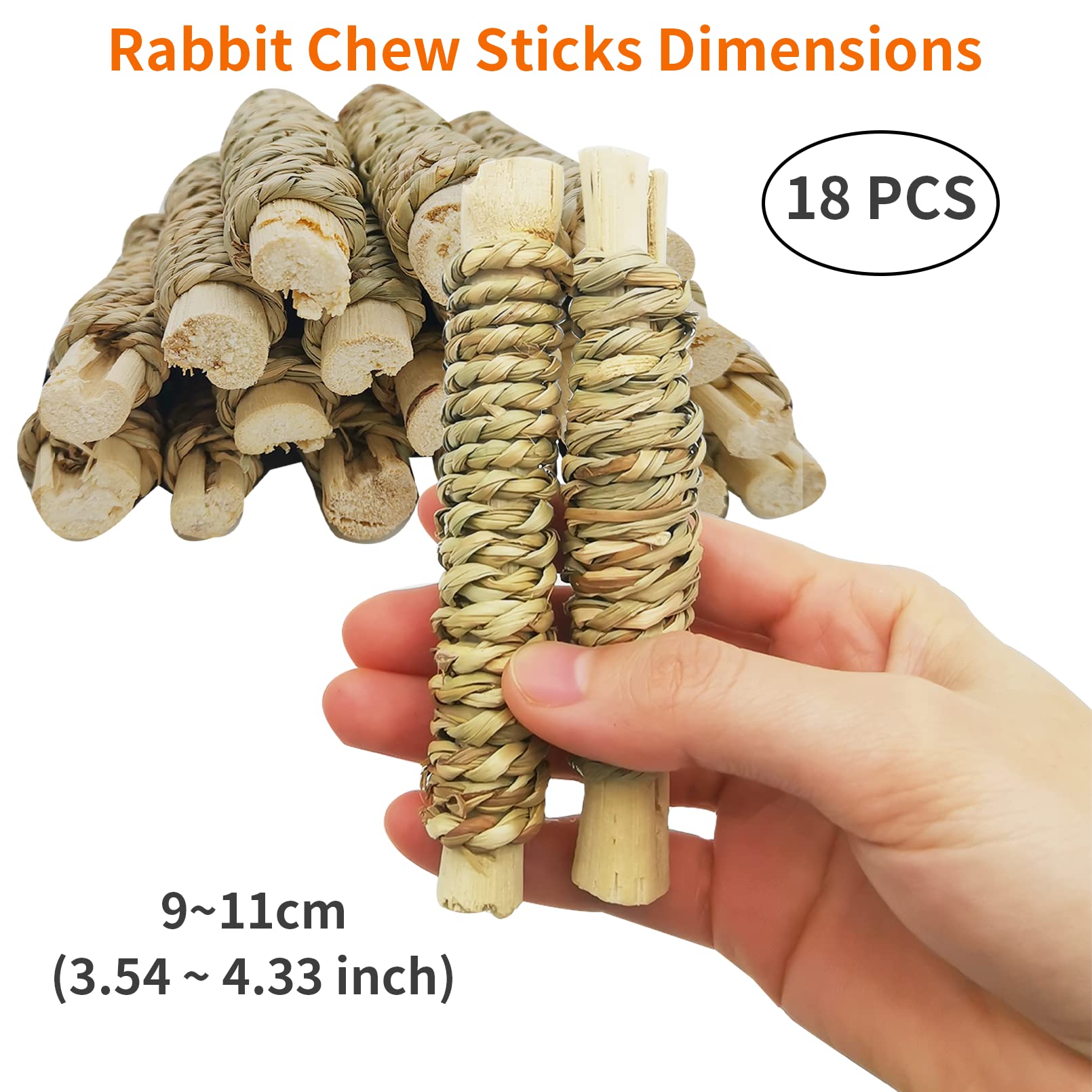 Fhiny packaging label for 18-piece chew set.