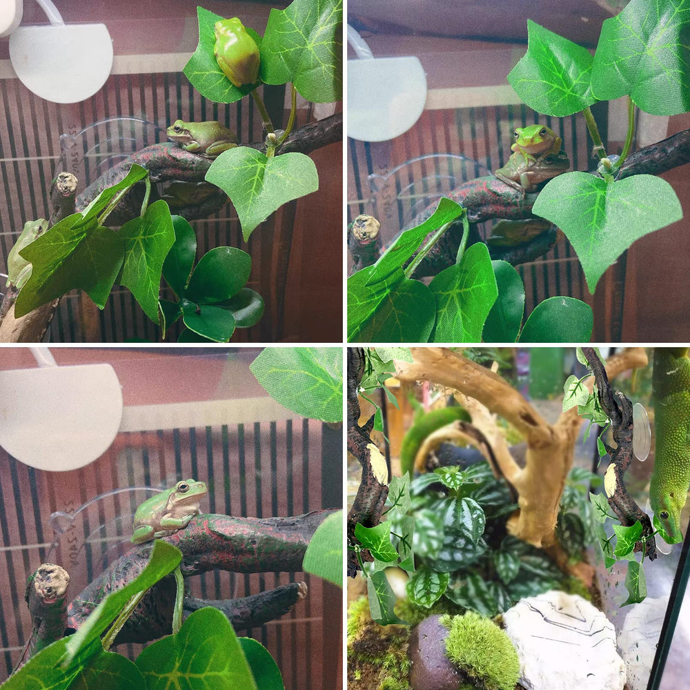 Fhiny reptile branch leaves detail for natural terrarium look