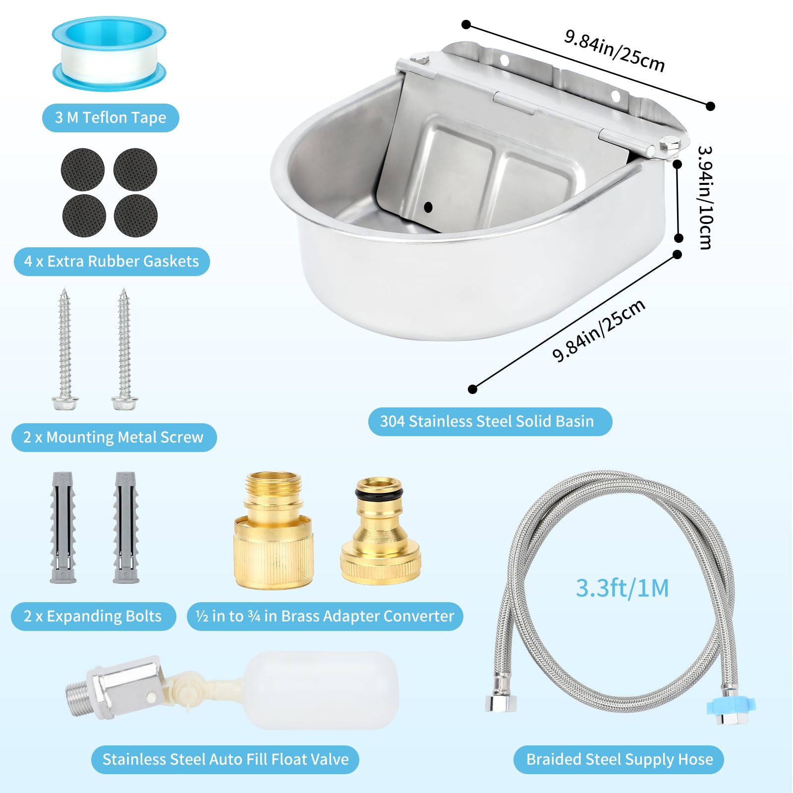 FHTONGE 2-in-1 mounted design saves space and keeps water off the floor.