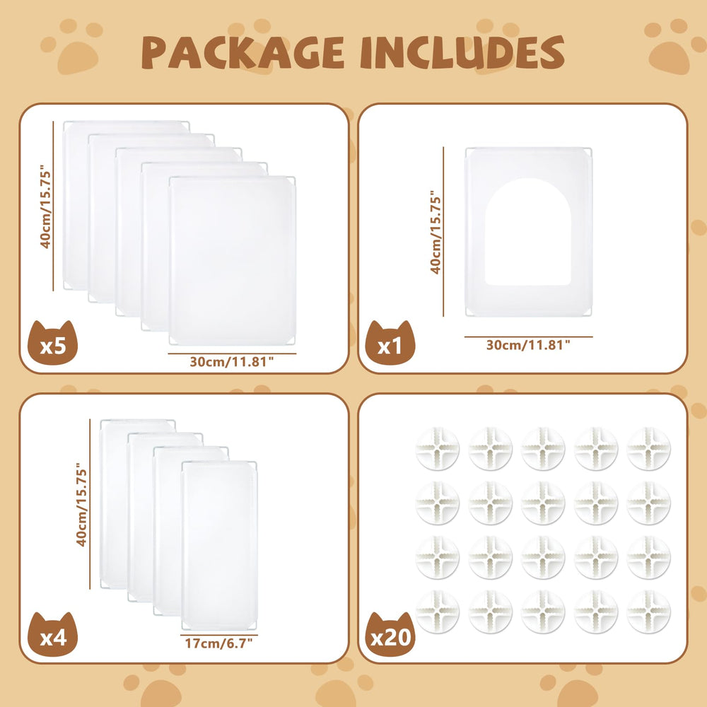 FHTONGE 80cm by 51cm by 40cm dimensions fit most litter boxes for spacious use