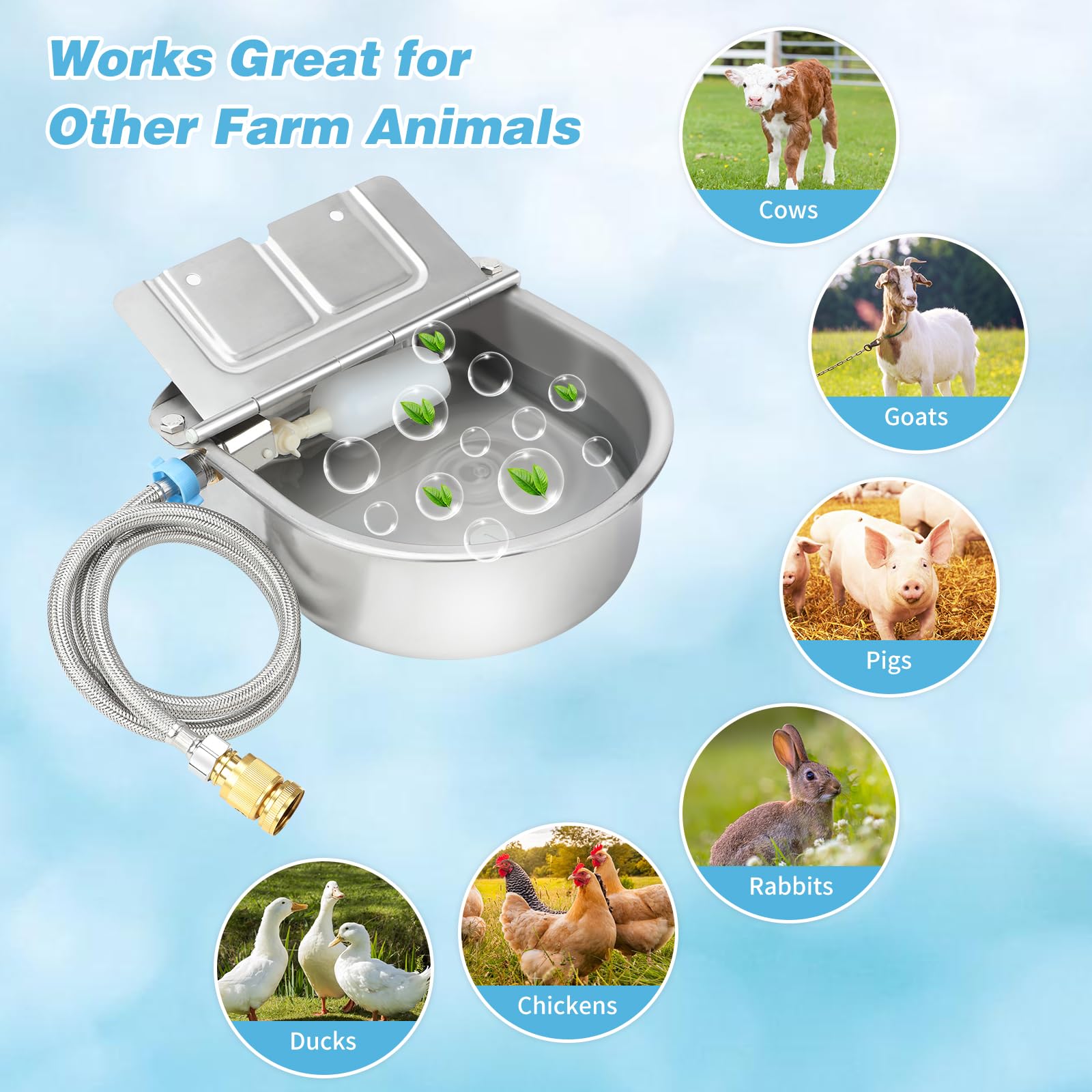 FHTONGE chew-resistant braided stainless hose withstands curious pets.