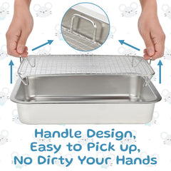 FHTONGE easy-clean stainless steel tray resists odors and staining.