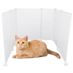 FHTONGE extra-large litter box enclosure with pee shield protects floors from spray.