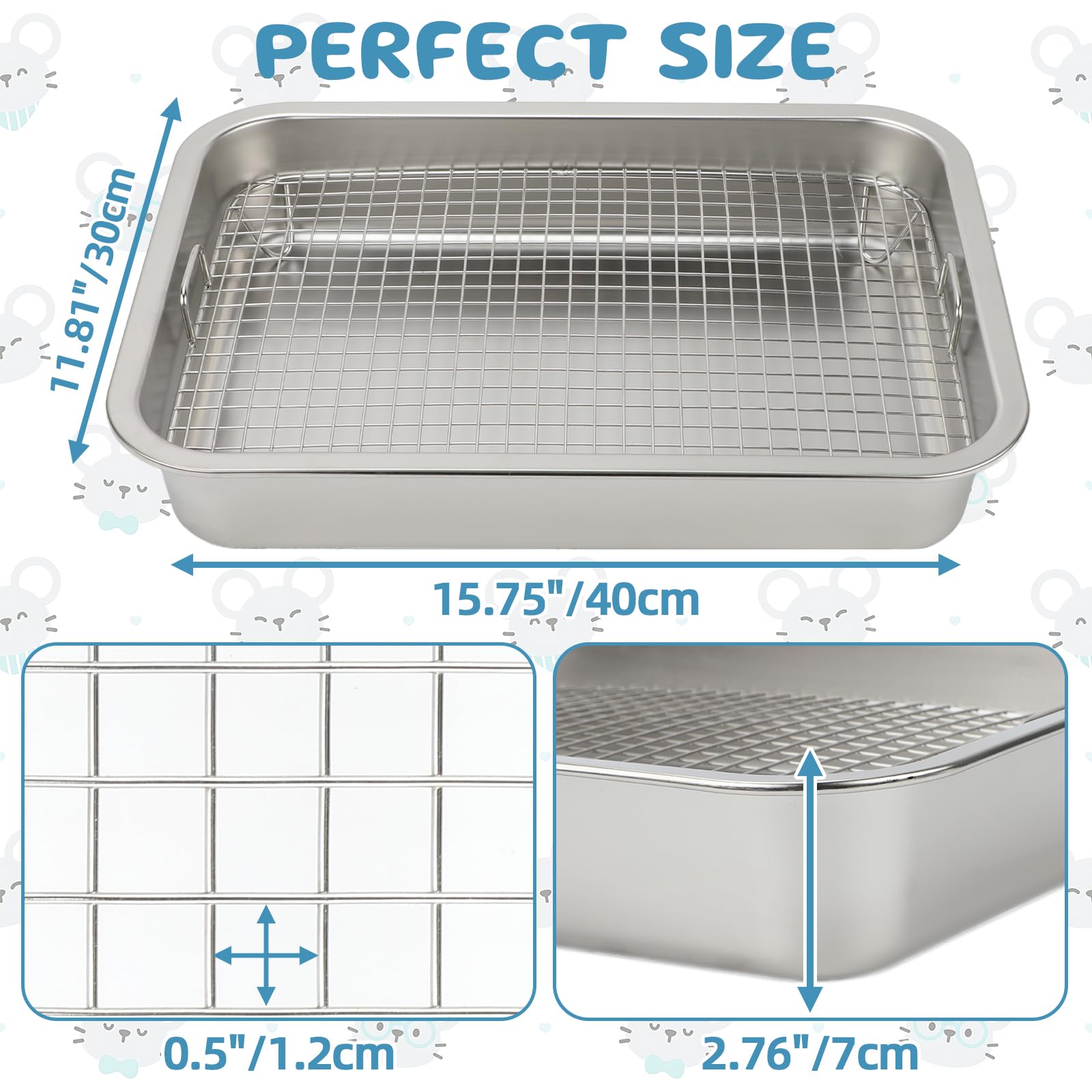 FHTONGE low-entry litter pan for small animals enables easy hopping in.