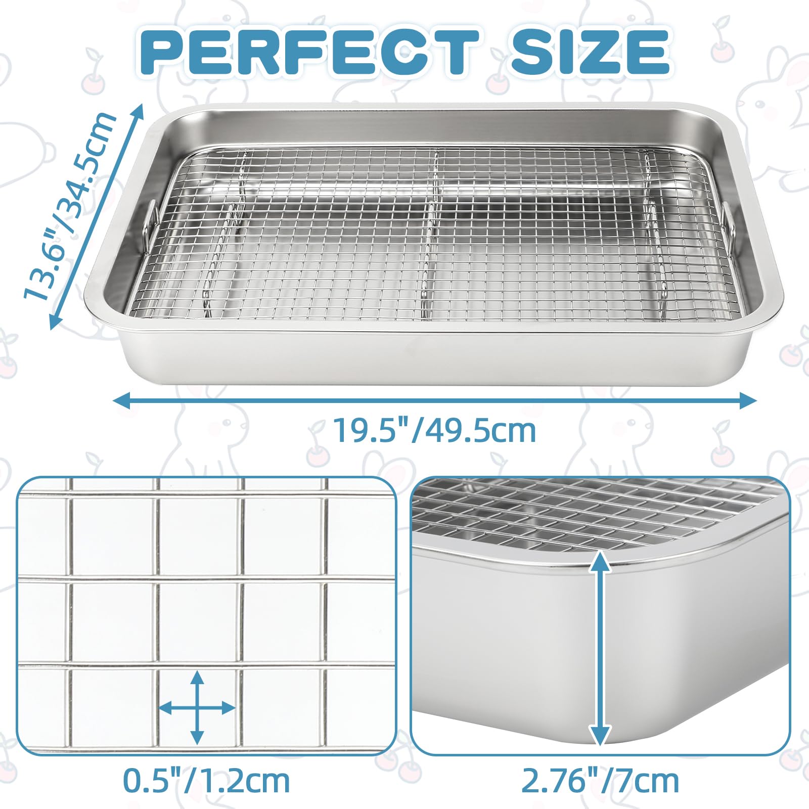 FHTONGE 0.5 inch mesh hole design detail emphasizes effective droppings separation.