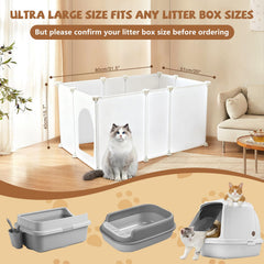 FHTONGE privacy screen open-top compatibility highlights versatile setup for various litter boxes