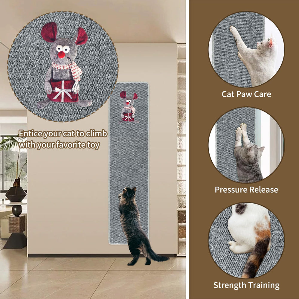 FHTONGE wall-mounted scratch pad protects furniture and saves space.