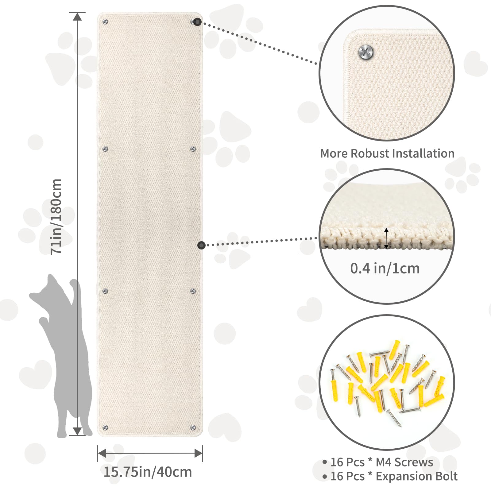 FHTONGE wall scratcher side view highlights flush-to-wall design saves space