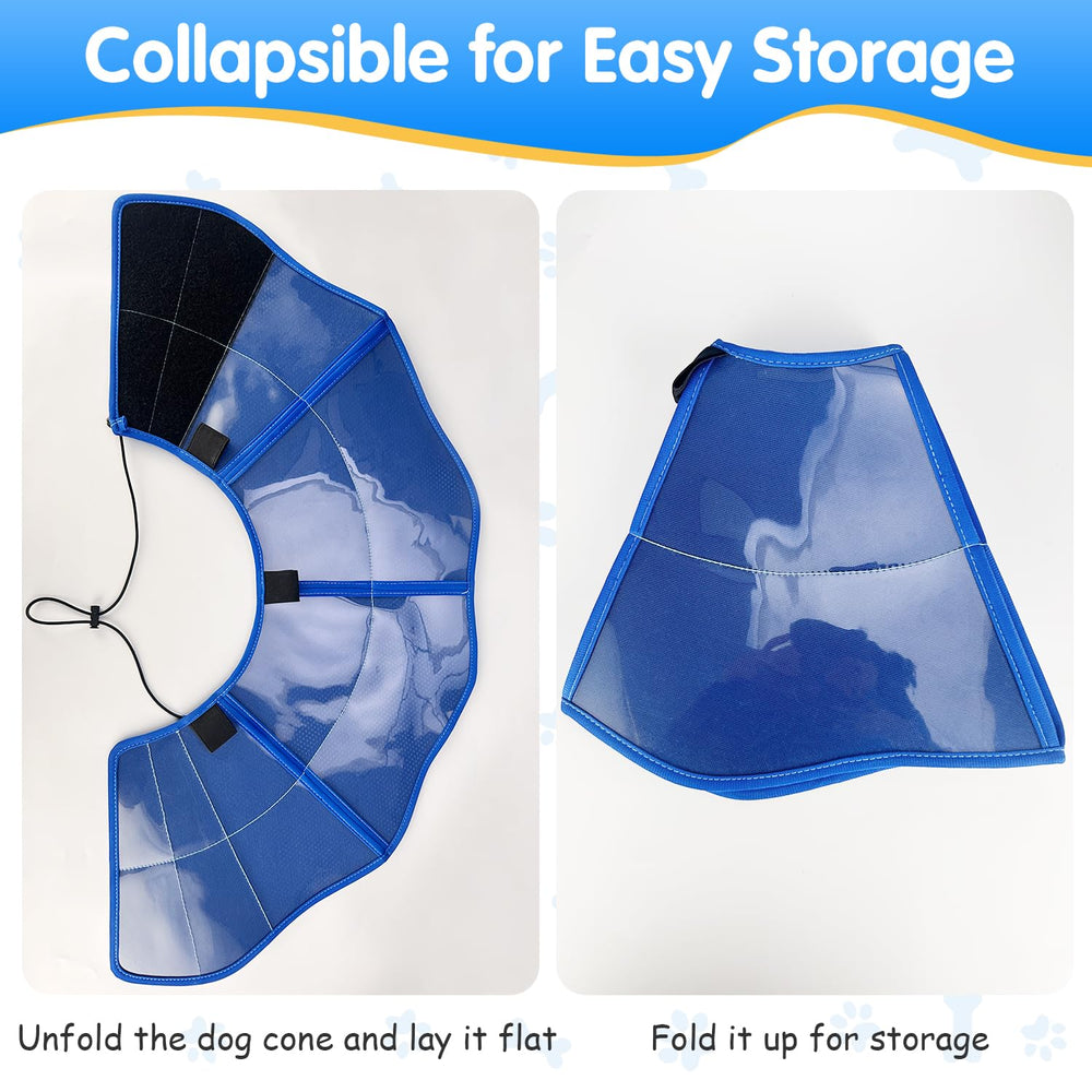 Fickte dog cone sizes range allows a precise fit for many dog breeds
