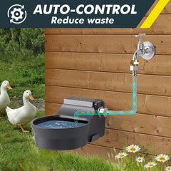 Ficuswin patented auto-fill maintains water levels for dogs and cats.